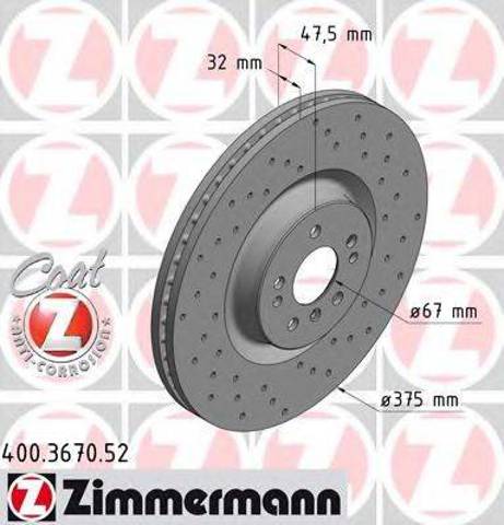 Гальмо дискове переднє 400367052 ZIMMERMANN