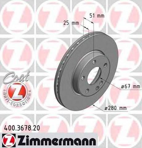 Гальмо дискове переднє 400367820 ZIMMERMANN