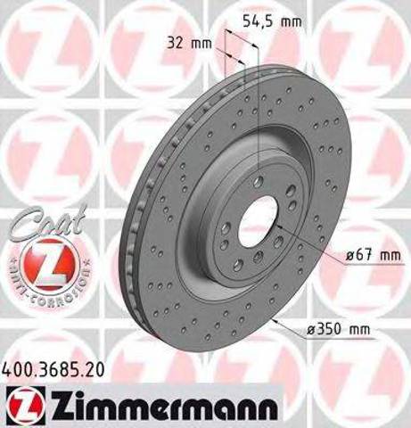 Диск гальмівний передній 400368520 ZIMMERMANN