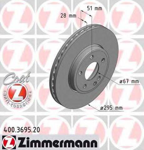 Диск гальмівний передній 400369520 ZIMMERMANN