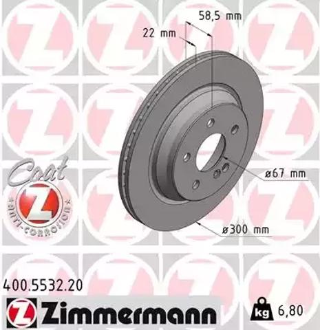 Дискові гальма 400553220 ZIMMERMANN