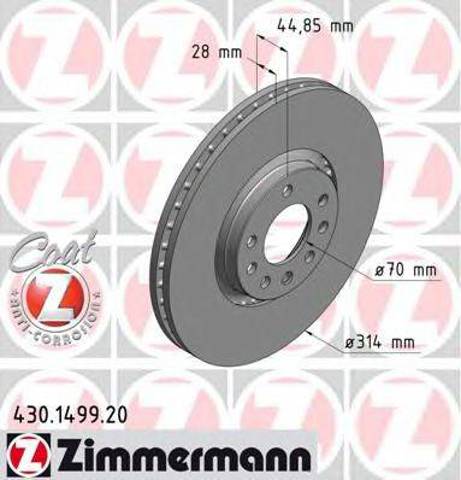 Гальмо дискове переднє 430149920 ZIMMERMANN