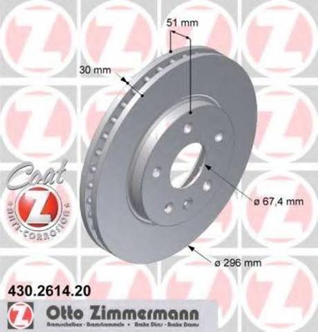 Диск переднього гальма 430261420 ZIMMERMANN