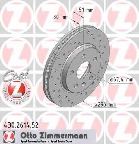 Диск переднього гальма 430261452 ZIMMERMANN