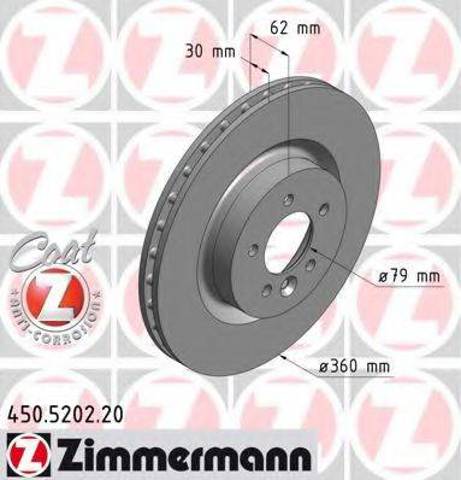 Диск переднього гальма 450520220 ZIMMERMANN