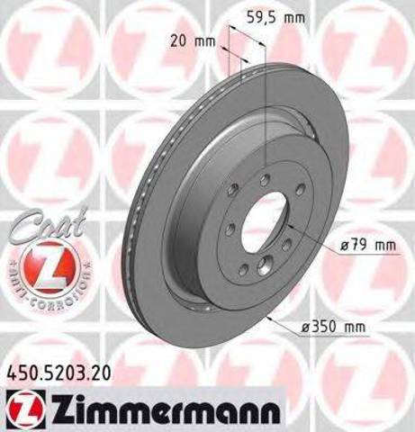 Диск заднього гальма 450520320 ZIMMERMANN