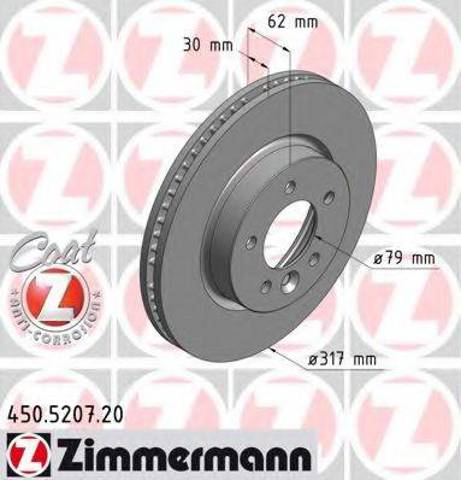 Диск переднього гальма 450520720 ZIMMERMANN
