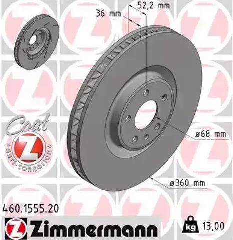 Ротор гальмівний 460155520 ZIMMERMANN
