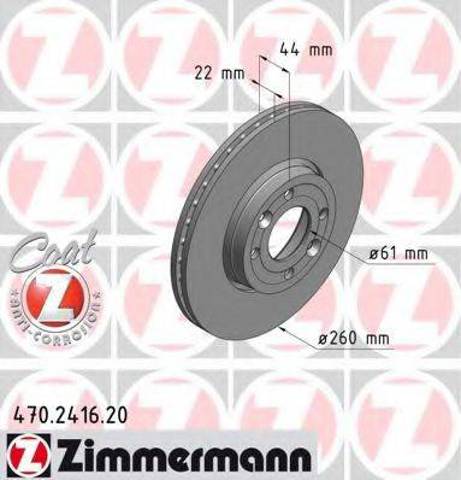 Диск переднього гальма 470241620 ZIMMERMANN
