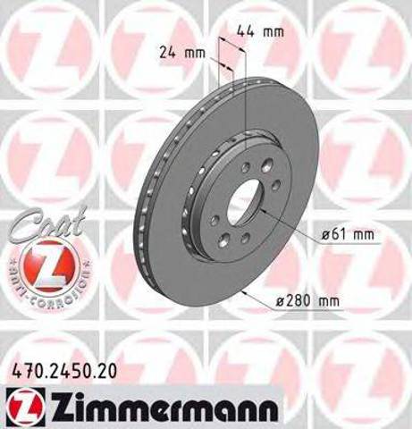 Диск переднього гальма 470245020 ZIMMERMANN