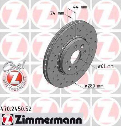 Диск переднього гальма 470245052 ZIMMERMANN