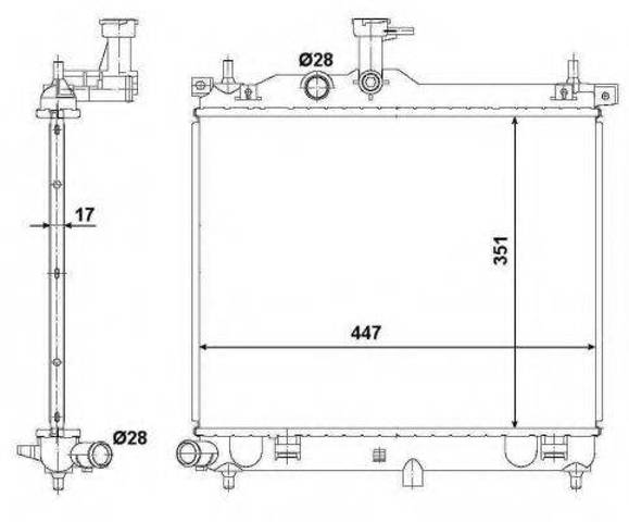 Радіатор охолодження двигуна Хендай Ай 10
