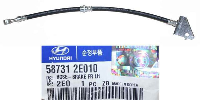Шланг гальмівний передній, лівий 587312E010 HYUNDAI