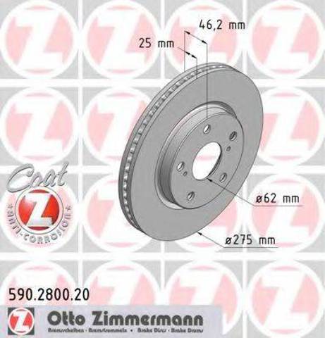 Диск гальмівний передній 590280020 ZIMMERMANN