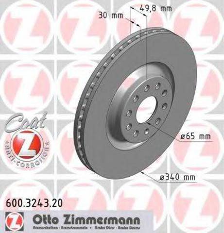 Диск гальмівний передній 600324320 ZIMMERMANN