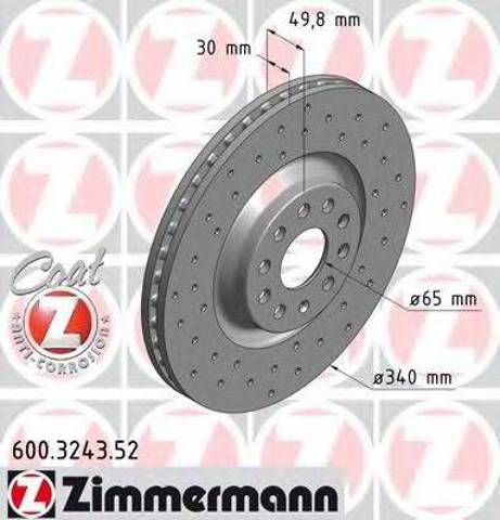 Гальмо дискове переднє 600324352 ZIMMERMANN