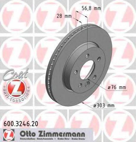 Гальмо дискове переднє 600324620 ZIMMERMANN