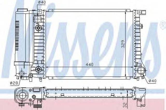 Радіатор охолодження 60703A NISSENS