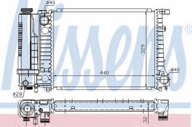 Радіатор основний 60735A NISSENS