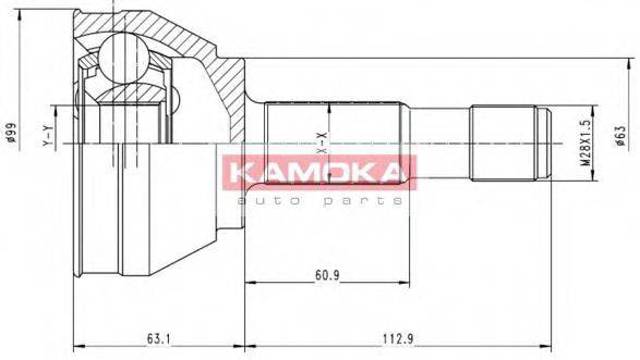 Шарнір різних кутових швидкостей передній 6152 KAMOKA