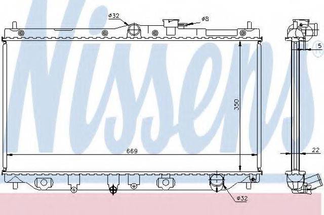 Підвіска радіатора 62279A NISSENS