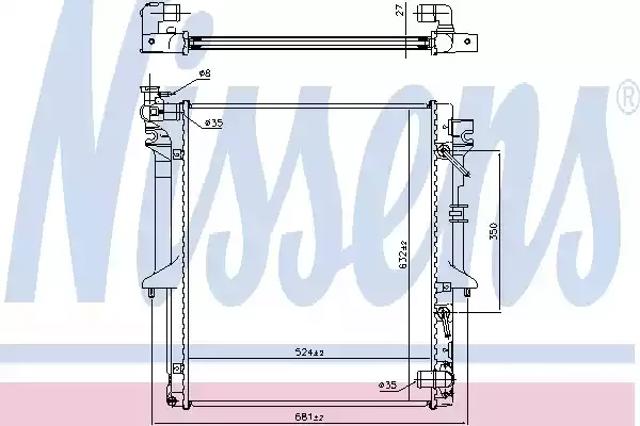 Радіатор основний 628966 NISSENS