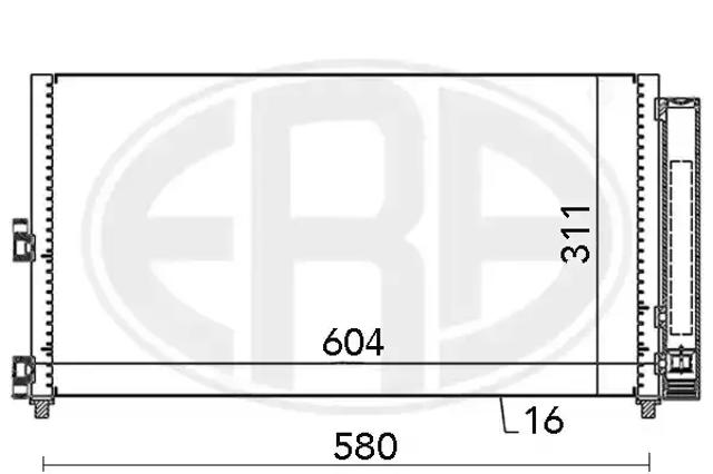 Радіатор охолодження кондиціонера 667000 ERA