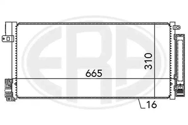 Конденсатор кондиціонера 667004 ERA