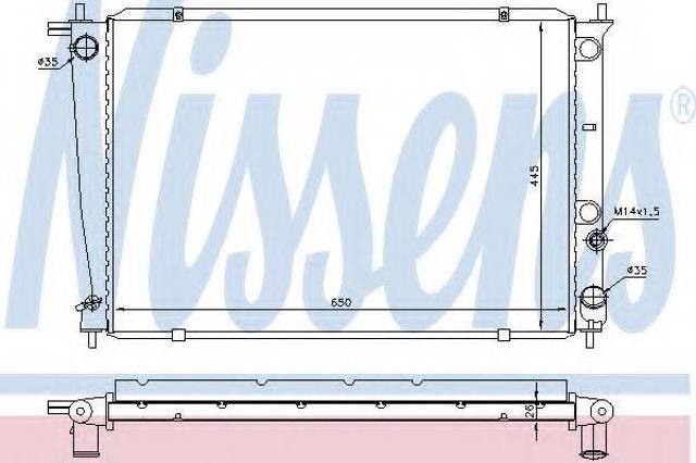 Радіатор системи охолодження двигуна Hyundai H-1 STAREX Starex