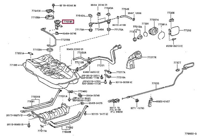 Кронштейн кріплення бампера переднього лівий 7702433010 TOYOTA