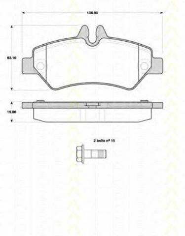 Задні колодки 811010558 TRISCAN