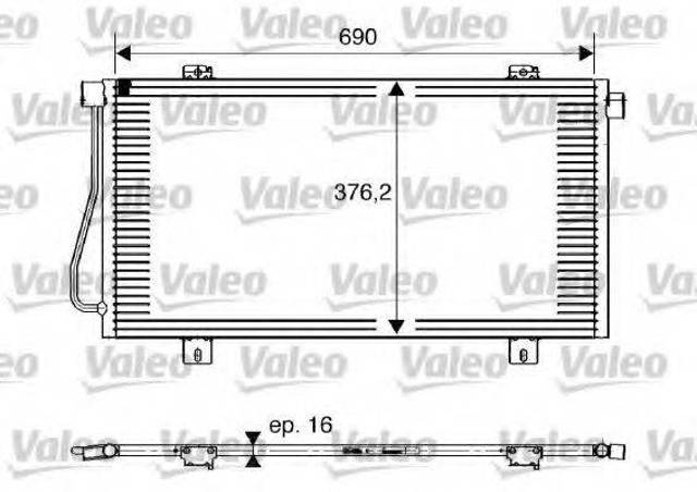 Радіатор системи охолодження кондиціонера 817742 VALEO