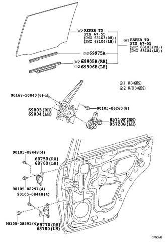 Моторчик склопідйомника двері задніх, лівих 8571060180 TOYOTA
