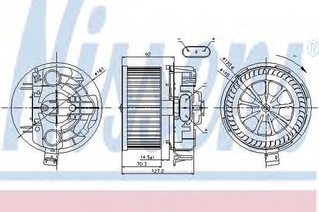 Електромотор пічки 87043 NISSENS
