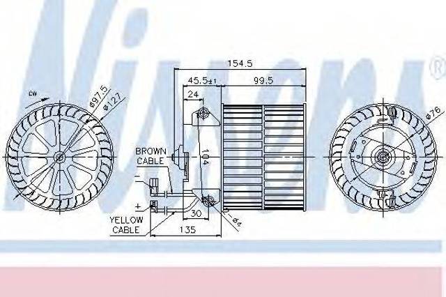 Вентилятор грубки 87057 NISSENS