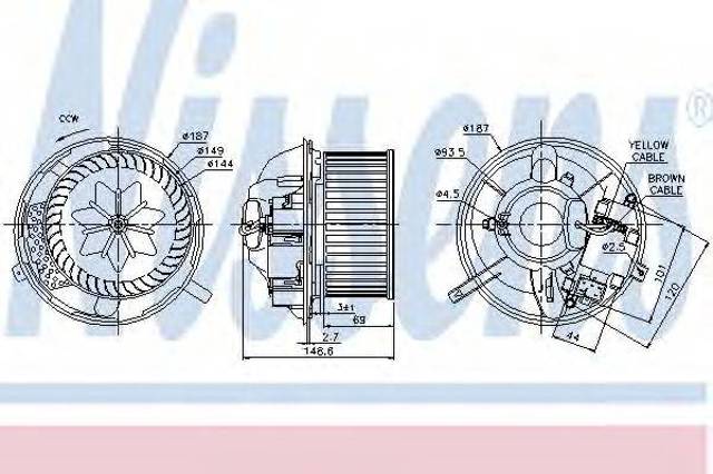 Моторчик пічки 87072 NISSENS