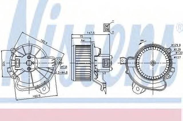 Моторчик пічки 87086 NISSENS