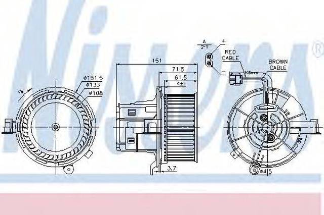 Вентилятор грубки 87109 NISSENS