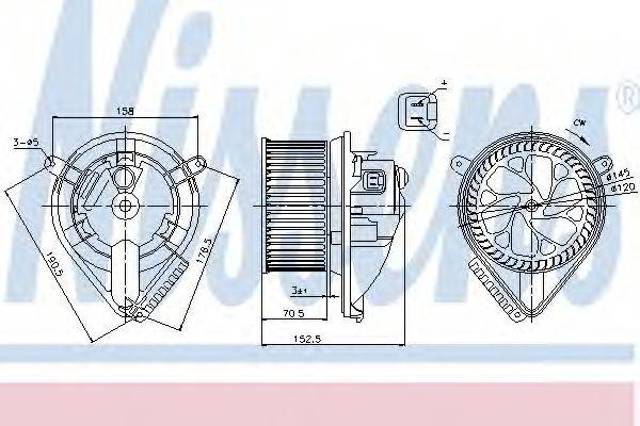 Електромотор пічки 87156 NISSENS