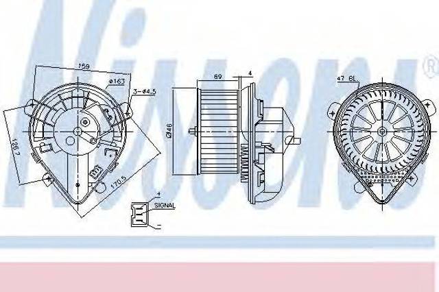 Електромотор пічки 87178 NISSENS