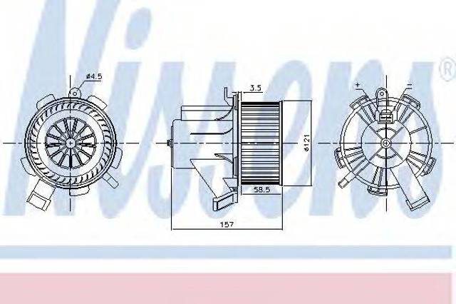 Вентилятор грубки 87208 NISSENS