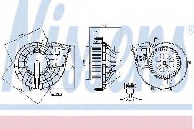 Моторчик пічки 87210 NISSENS