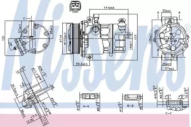 Насос кондиціонера 890074 NISSENS