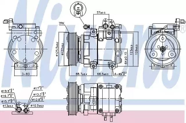 Компресор кондиціонера 890129 NISSENS