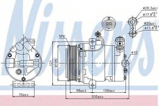 Компресор кондиціонера 89024 NISSENS