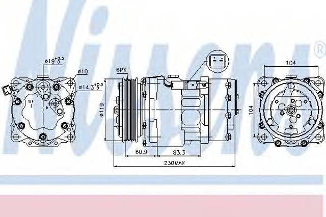 Компресор холодоагенту 89032 NISSENS