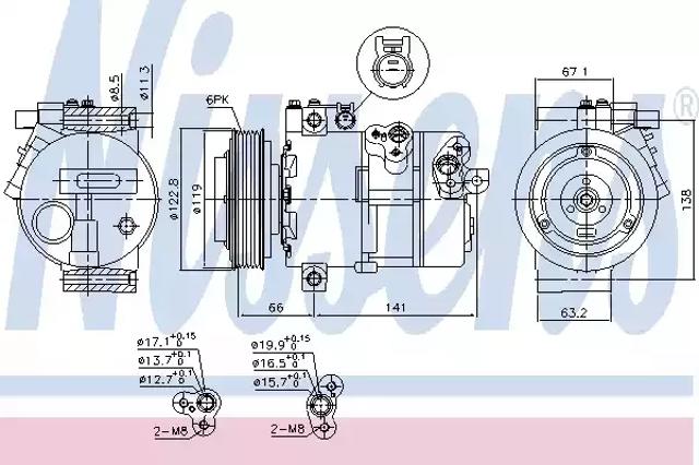 Компресор холодоагенту 890394 NISSENS