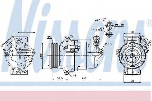 Компресор холодоагенту 89041 NISSENS