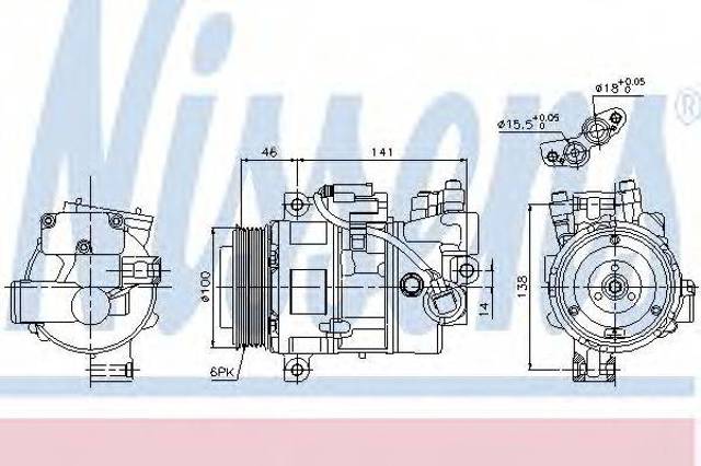 Насос кондиціонера 89043 NISSENS