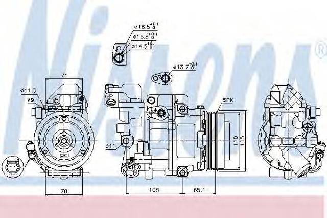 Компресор холодоагенту 89051 NISSENS